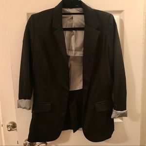 Black blazer with cuffed sleeves size small